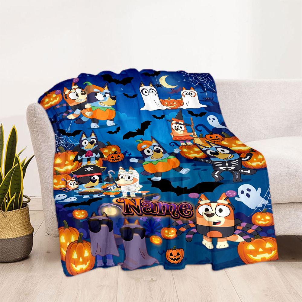 Halloween Friends Costumes Personalized Name Blanket Cozy Personalized Blanket Warmthful Decor Suitable for Living Room Bedding Office Picnics