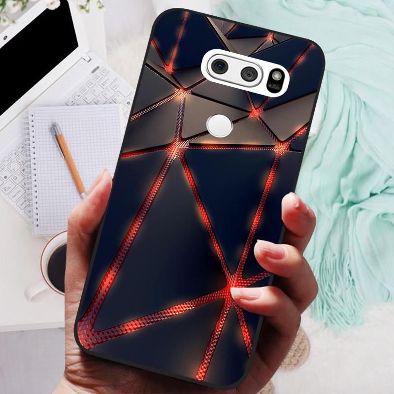 Para LG V30 V30+ Funda Gato Lindo Pintado Trasera para Teléfono Para LG V35 V30S Thinq Funda Silicona Suave Para LGV30 V30 Plus Fundas Coques