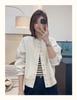 Damen Frühling 2025 Einreihige Baseballjacke - Kurz, Vielseitig, Lässiger Cardigan Top