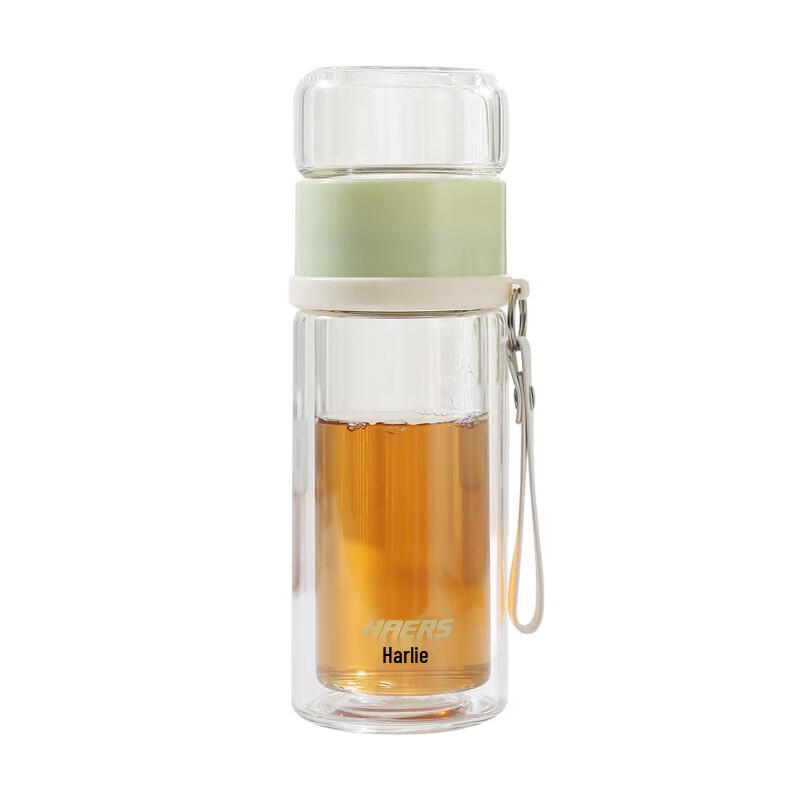 HAERS Double-Layer Tea Infuser Glass Bottle