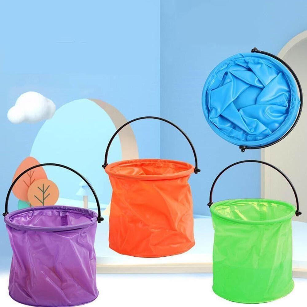 High Quality Outdoor Portable Kids Beach Toy Buckets Folding Water Bucket