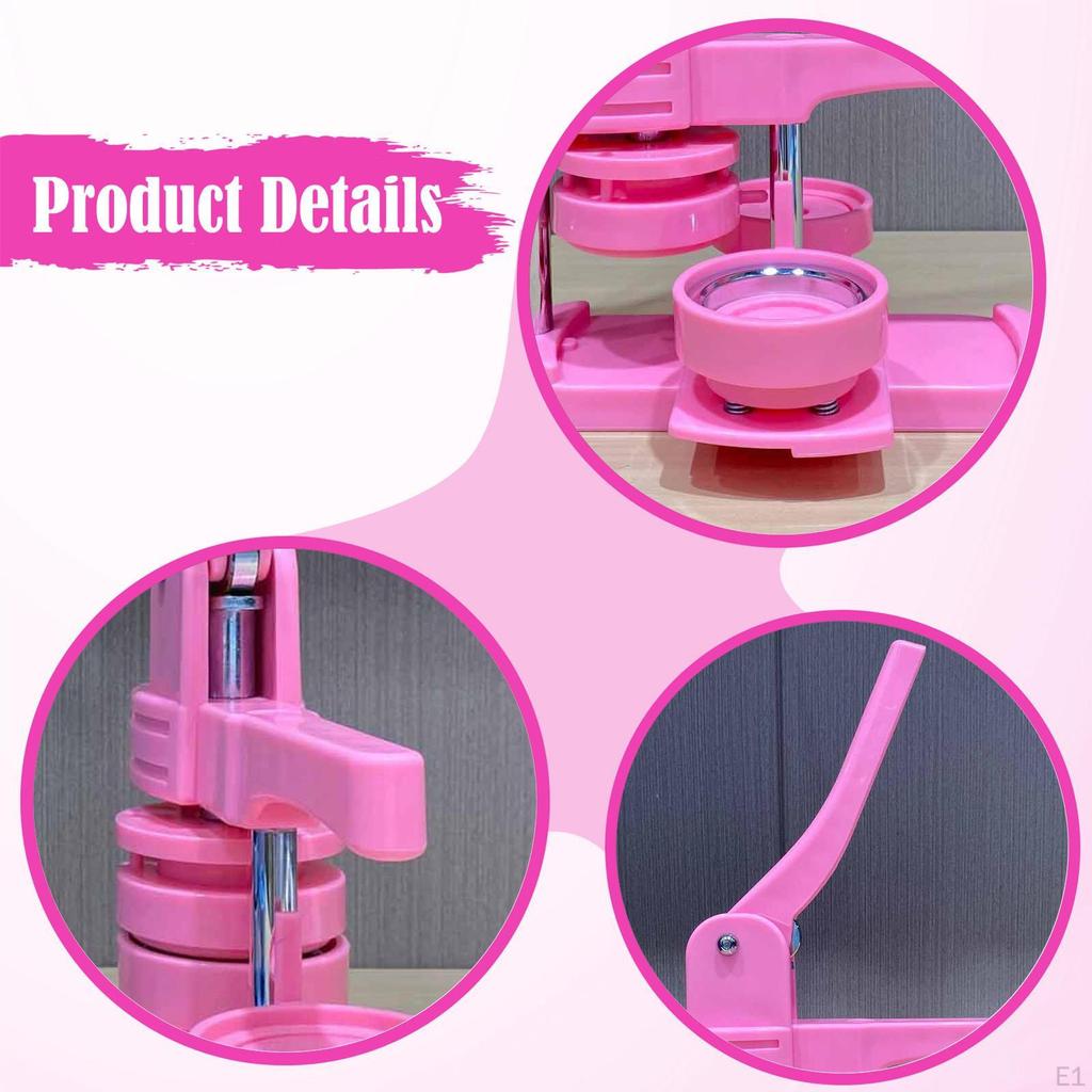 Button Maker Machine 58mm Adults Kids Various Conferences Children Pin Pink