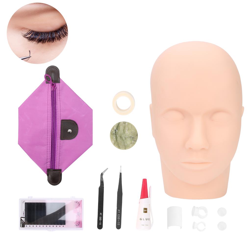 Buy Eyelashes Extension Practice Kit Mannequin Head False Eyelashes ...