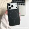 Soft and fine ring magnetic attraction is suitable for iPhone17 matte mobile phone case Apple 16 skin feeling ultra-thin and anti-drop solid color PC