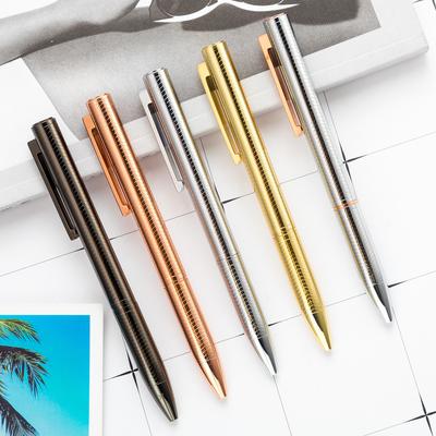 1 Piece Creative Multicolor Ballpoint Pen Business Metal Office Rotate Pens School Stationery Office Supplies