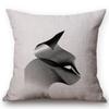 Cute Lovely Black Cat Cushion Cover Cotton Linen Square Throw Pillows 45X45Cm Home Office Deco Car Sofa Pillow Case Almofadas
