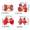 2pcs Chinese New Year Hair Bows Hair Clips Children Kids Hair Clips Barrettes Girls New Year Party Hair Accessories Headwear