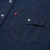 Levis Jednobarevná jednořadá košile s límečkem s hroty a dlouhým rukávem Dámské košile Tmavě modrá 86832-0017