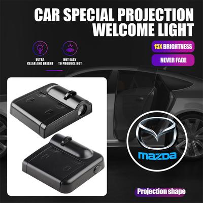 2 pezzi Luce di Benvenuto Wireless per Auto Lampade Proiettore Laser Accessori Decorazione Auto Per CX-3 GL CX-8 CX-5 MS Speed 6 2 3 CX30