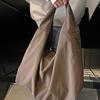 Double Zipper Design Large Capacity Tote Bag Casual Versatile Commuting Handbag Storage Pouch  Work
