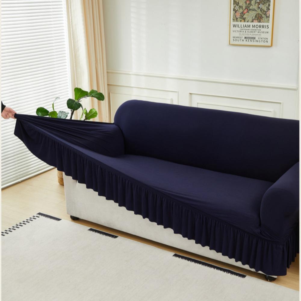 Sofa Protector Full Cover Stretchable Slipcouch Couch Cover with Skirt Soft Fabric