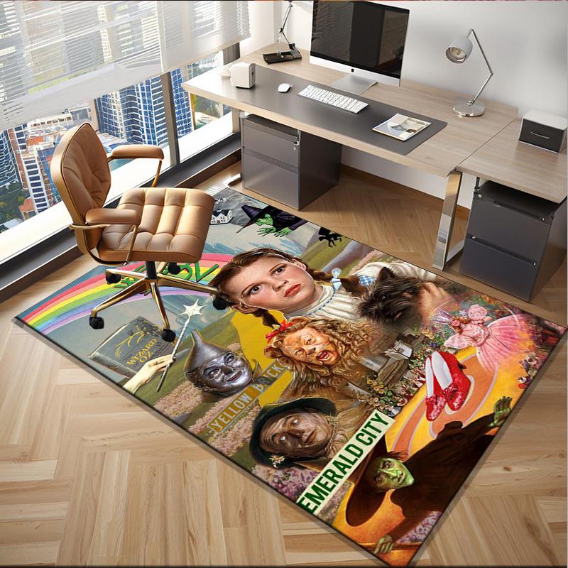 Wonderful Wizard Adventure Office Rug Chair Mat, Game Carpet, Suitable for Front Door, Bedroom, Living Room, Desk, Holiday Gift