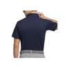 Adidas Solid Color Logo Print Casual Short Sleeve Polo Shirt Men Tops Dark-Blue H64608