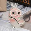 Hand Enameled Trinket Box Colorful Owl Decoration Ornament Metal Crafts Collectibles