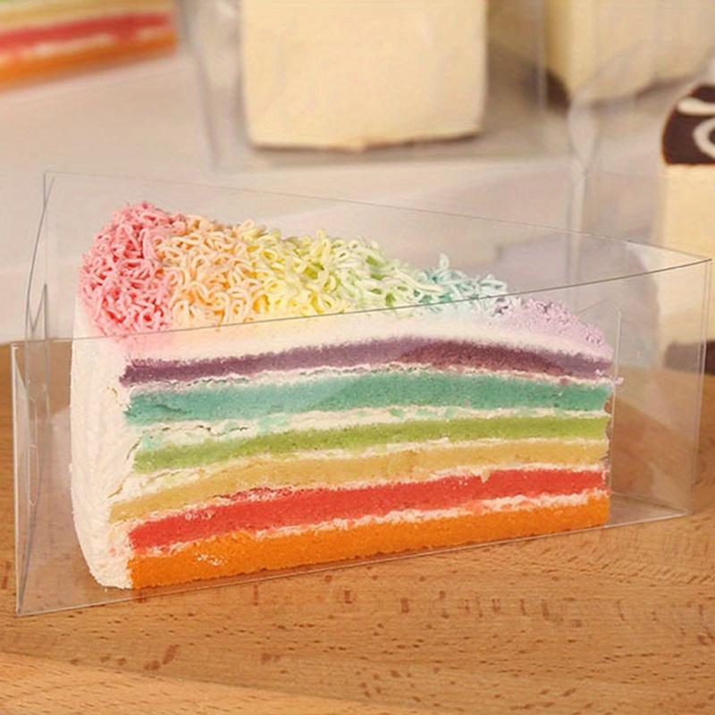 

50 шт., основа для торта, толстая треугольная коробка для торта, подходит для 8-дюймовых и 10-дюймовых упаковочных коробок для тортов прозрачный