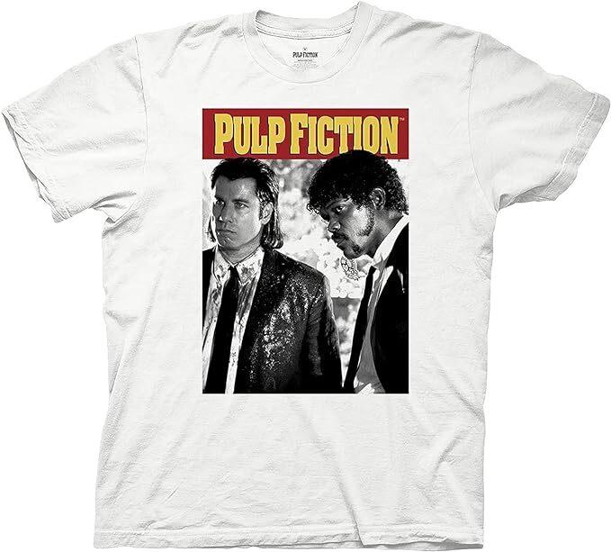 

Мужская футболка по фильму «Криминальное чтиво» - Джон Траволта и Сэмюэл Л. Рубашка Джексона 4XL