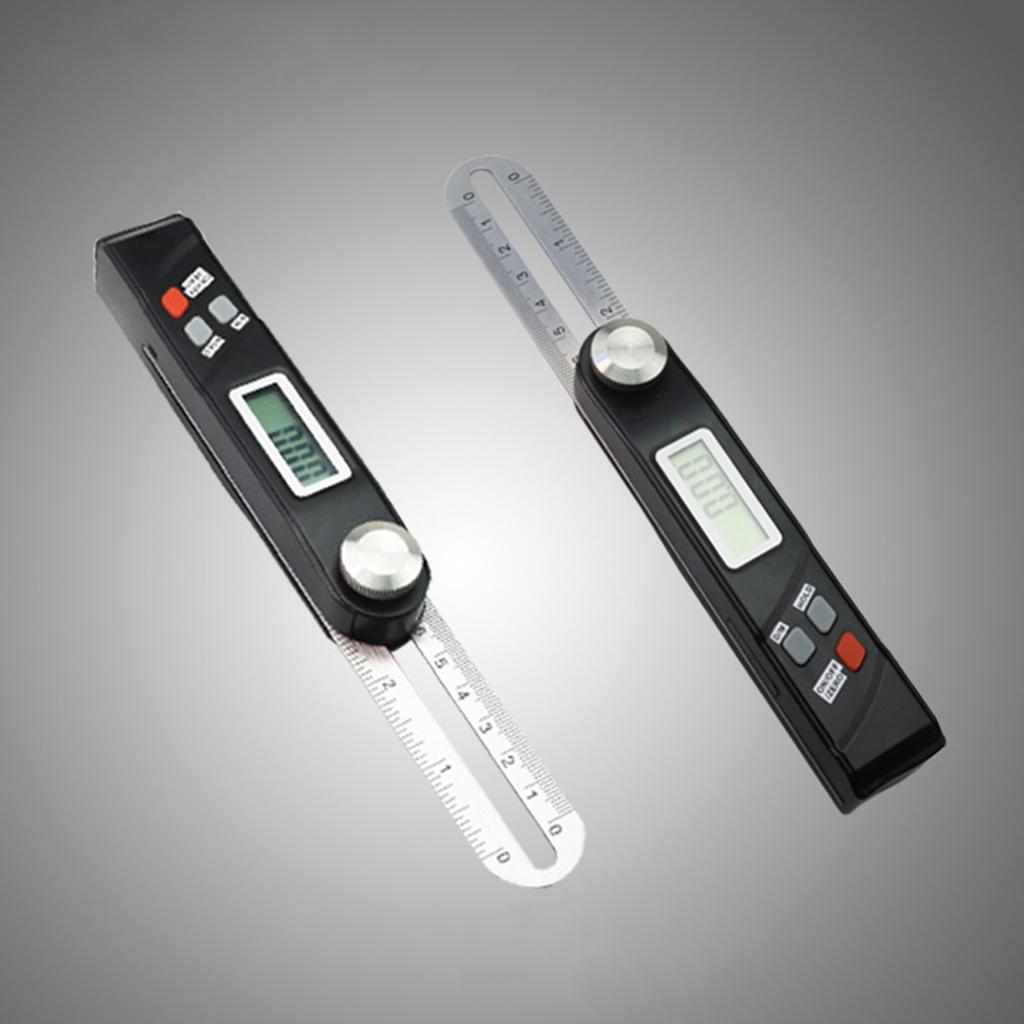 Square 17cm/6.69inch Digital Display Woodworking Measuring Ruler Protractor