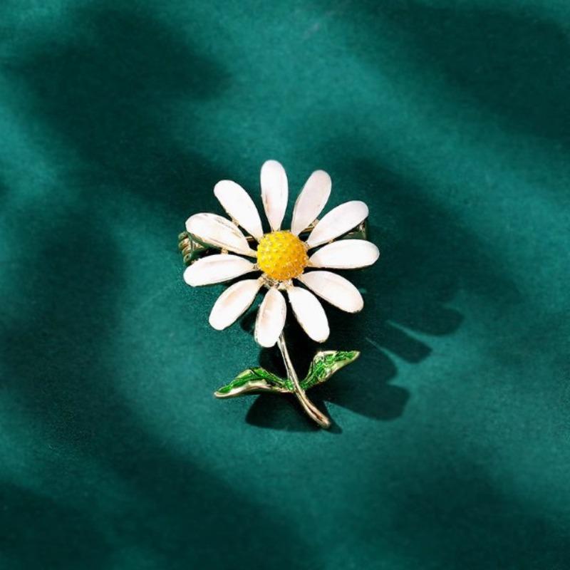 Fashion Daisy Sun Flower Brooches for Women Men Trendy Sunflower Plant Party Wedding Office Korean Jewelry Accessories