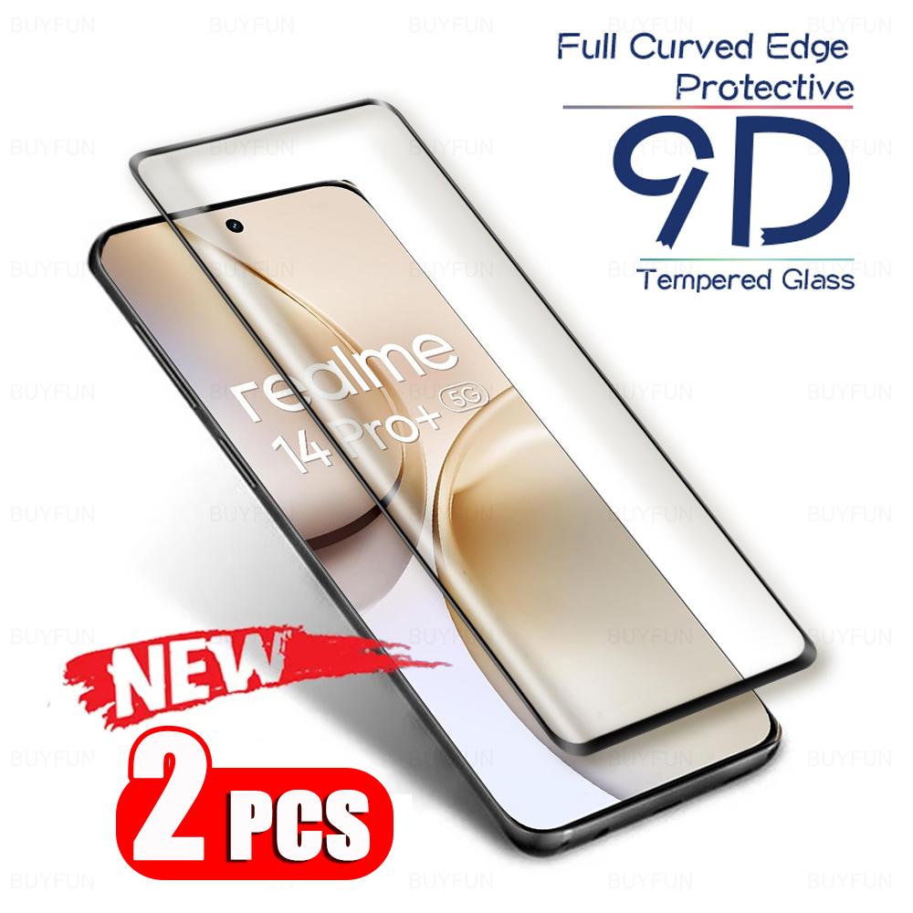 

[ 2 шт. ] Защитное стекло с 3D-изогнутым экраном 3D Полное закаленное стекло для Realme 14 Pro 5G Realme 14 Pro+ 14 Pro Plus 5G Realme 14 Pro+ белый