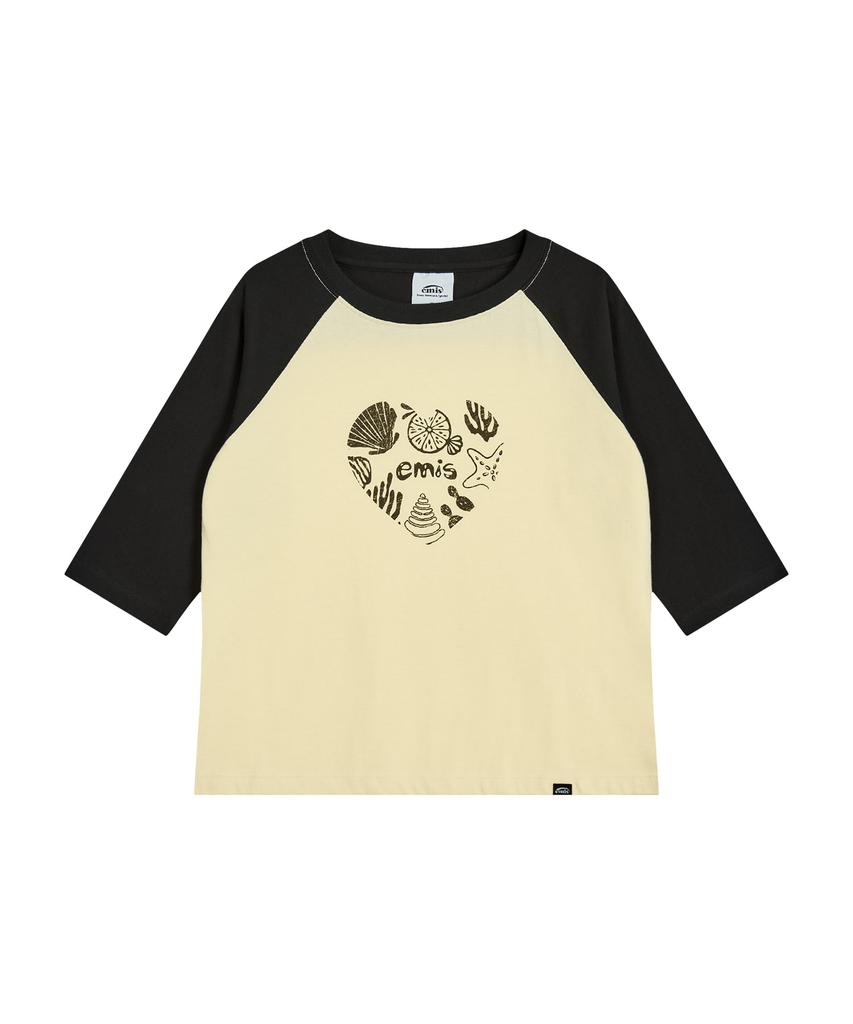 Imiseu (W) Coastal Raglan T-Shirt-Yellow