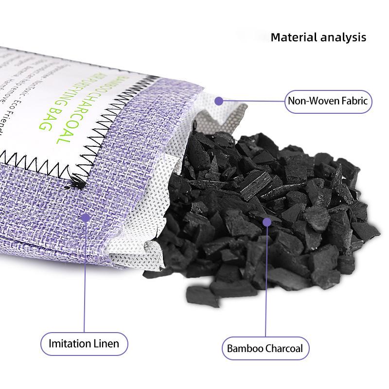 1 buc. Sac Purificator de Aer cu Cărbune de Bambus Absorbtor Natural de Mirosuri pentru Mașină Casă Deodorant cu Cărbune Activ pentru Eliminarea Formaldehidei