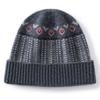 Cashmere retro jacquard knitted hat women's autumn and winter warm dome wool hat versatile ear protector headgear