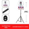 Mobile Streaming Stand with LED Fill Light and Multi-Camera Mount for Desktop and Outdoor Photography