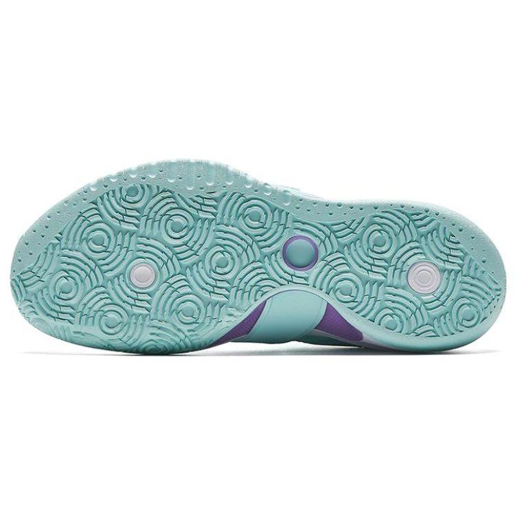 Anta Lite Anti-Slip Durable Mid-Top Basketball Shoes Men Sneakers White Green 912321603S-1