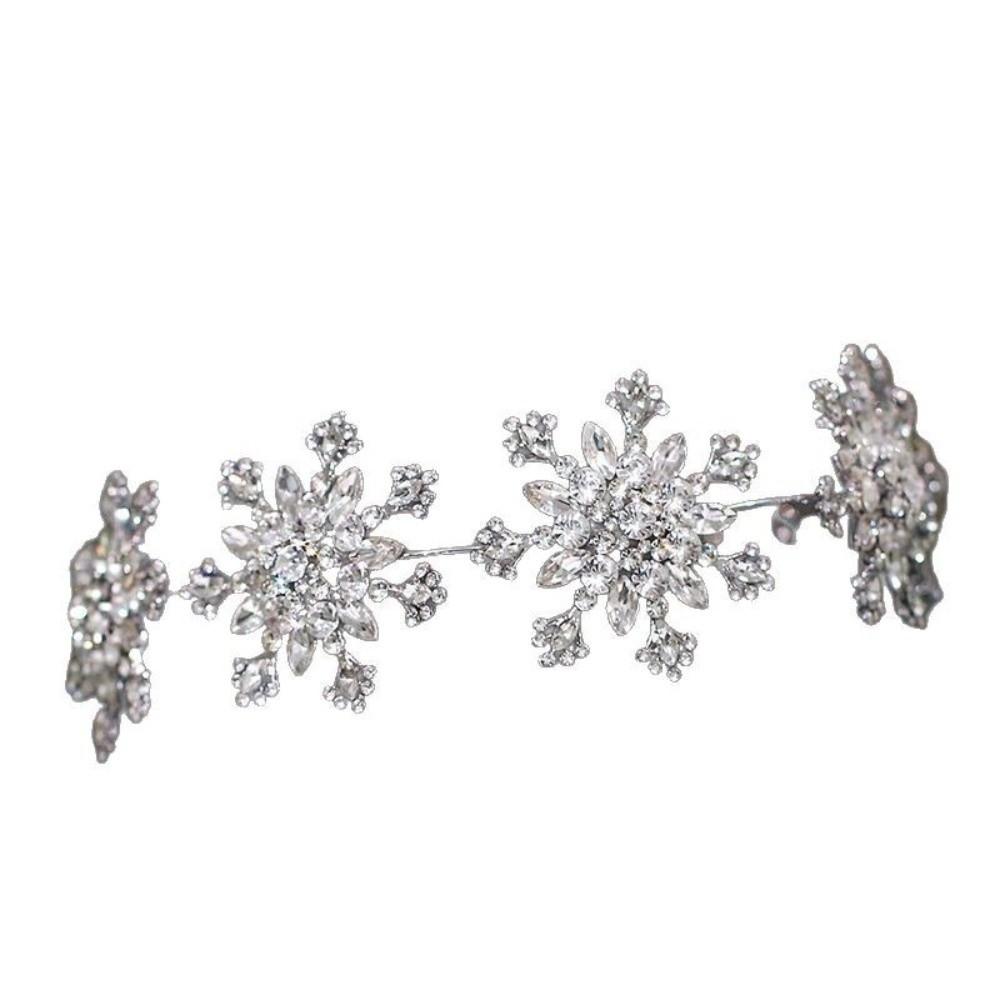 Sparkling Floral Bridal Tiaras Exquisite Women Hair Hoop Pageant Diadem Headband  Gifts