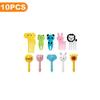 10Pcs/set Animal Fruit Fork Bento Lunch Food Grade Plastic Mini Cartoon Kids Cake Fruit Toothpick Bento Accessories Party Decoration