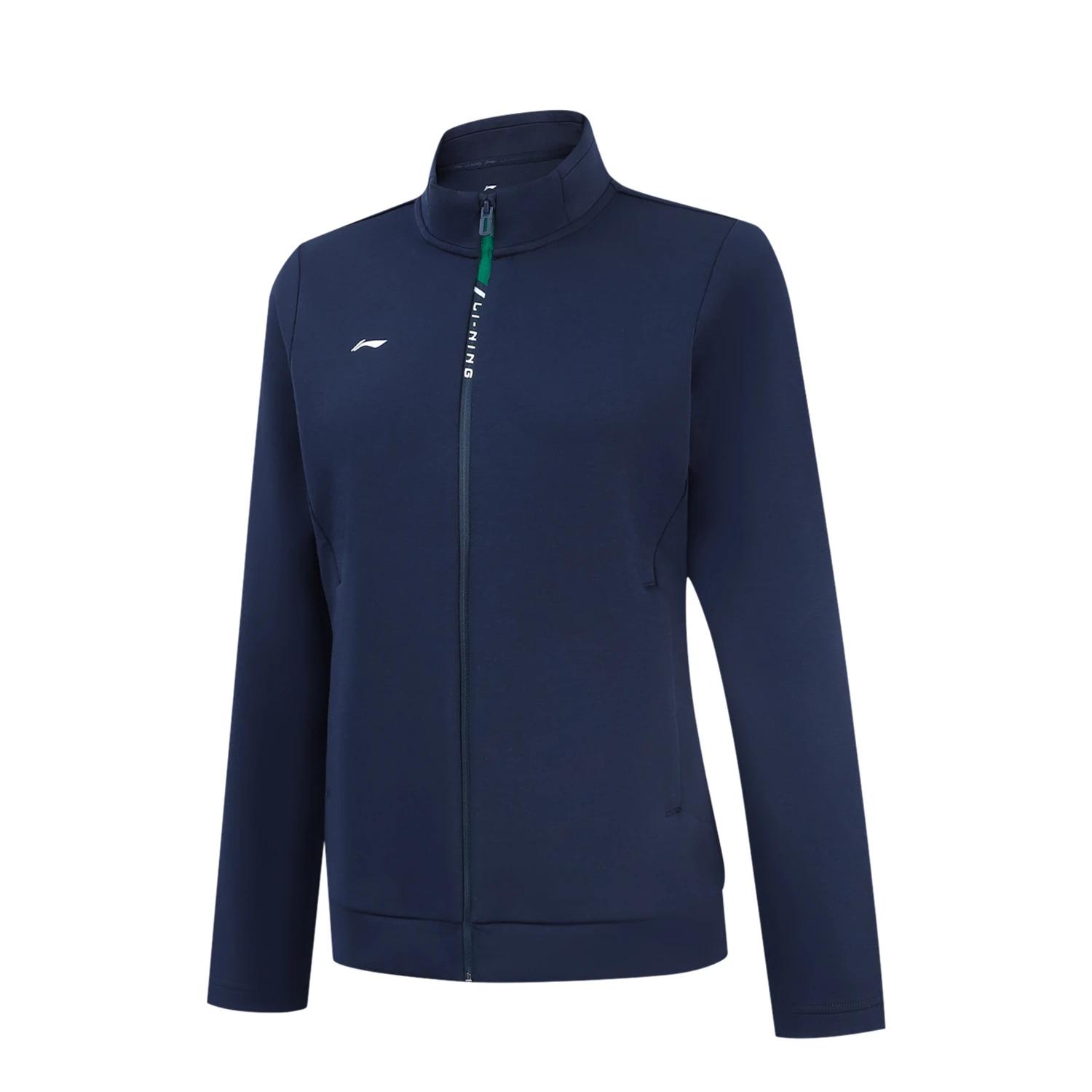 

Li-Ning Серия групповых покупок Сращивание букв Удобный воротник-стойка Повседневный универсальный кардиган Толстовка Женская толстовка AWDVB02-10 XXXL