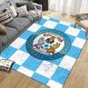 Coventry City FC Flannel Printed Carpet, Home Sofa Decoration for Living Room & Bedroom, Non‑Slip Play Flannel Floor Mat for Game Room