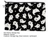 Large Capacity Pencil Bag Storage Bag, Halloween Pattern Print, Durable Canvas Zippered Clear Print Cosmetic Organizer Travel Toiletry Case,