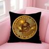 Cool Bitcoin Cushion Cover Natural Linen Pillow Case DoubleSided Print Decorative Sofa Pillowcase Home Decor Gift