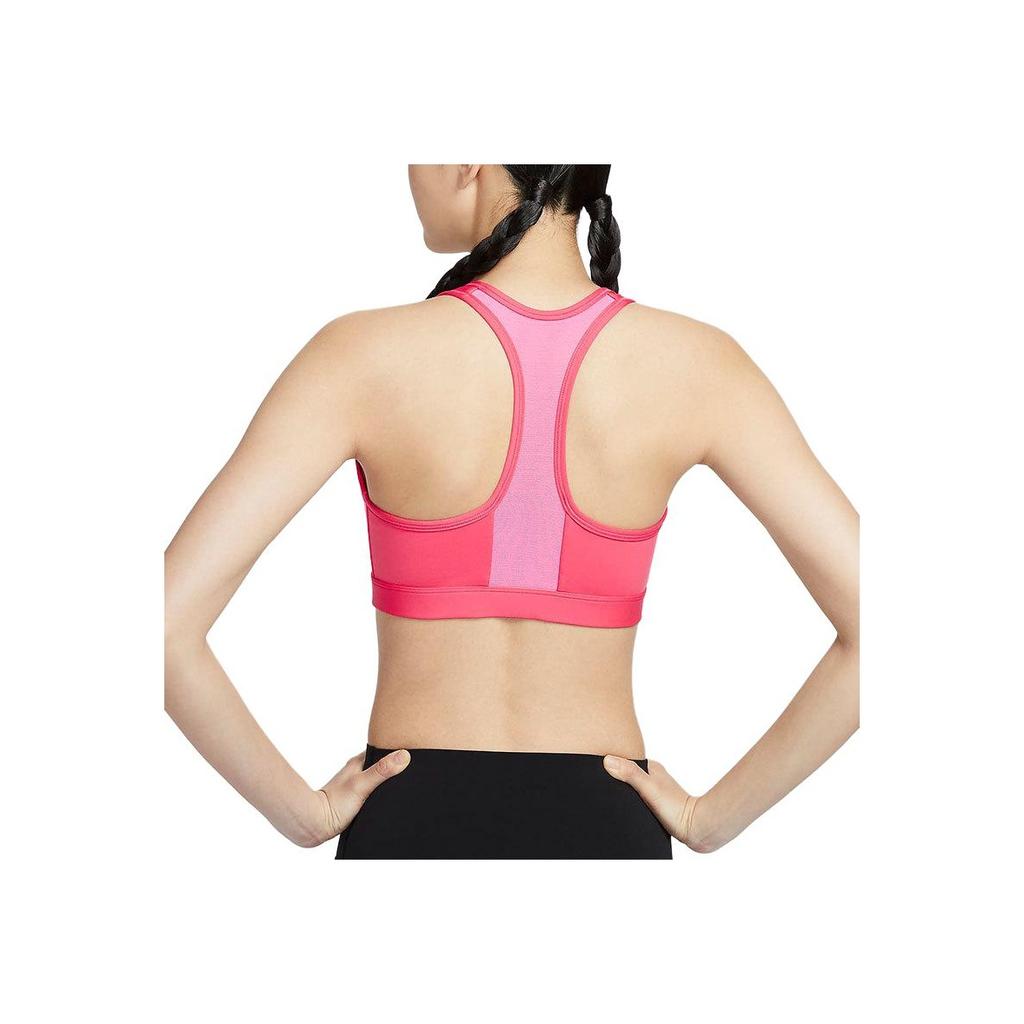Nike Swoosh Solid Medium Support Breathable Quick-Dry Padded Front Zip Easy-On Sports Bra Women Sports Bra Purple Light-Purple White FN2732629