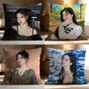 Fashion K-KKim DaHyun Cushion Cover Soft Washable Pillow Case Multi-Scene for Couch Bed Travel Office Use