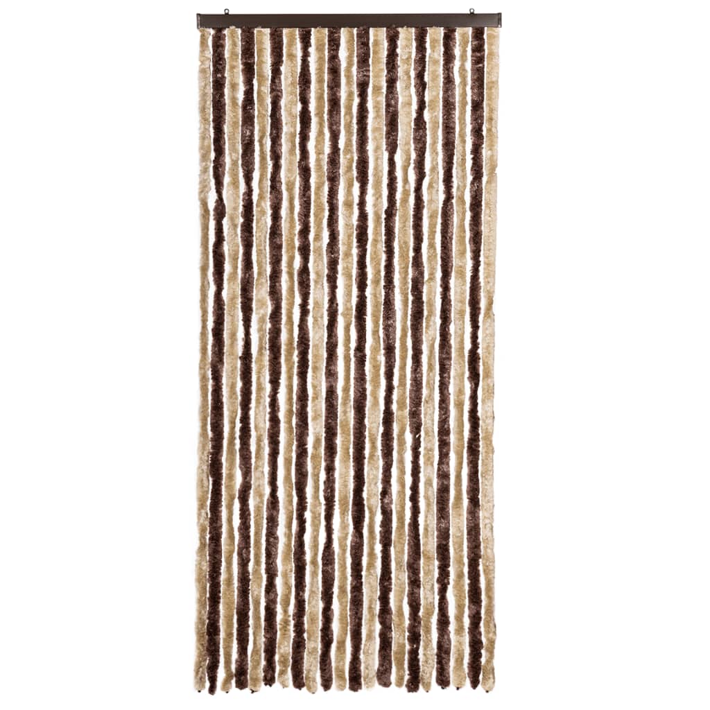 VidaXL Insektenschutz-Vorhang Beige und Hellbraun 90x200 cm Chenille