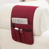 Sofa Armrest Organizer with 5 Pockets and Cup Holder Tray Couch Armchair Hanging Storage Bag for TV Remote Control Cellphone