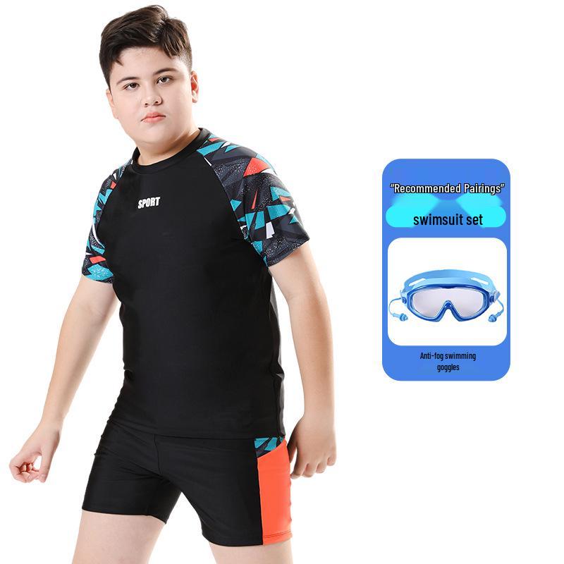 Kids' Long Sleeve Sun-Protective Swimsuit: Quick-Dry, Chlorine-Resistant UPF50+ Two-Piece Set