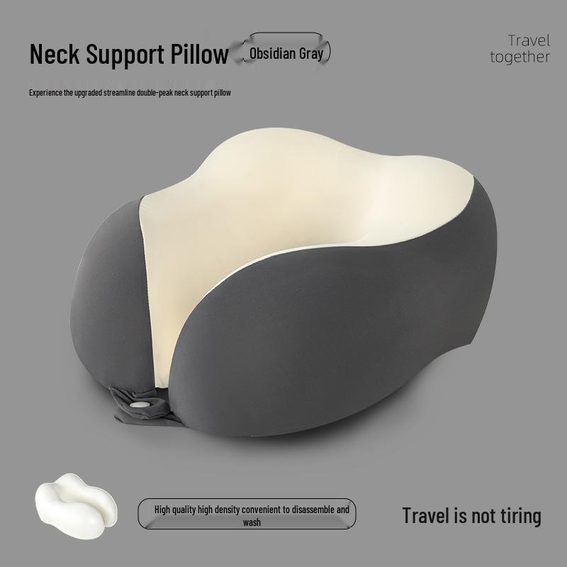 U-shaped Neck Pillow for Travel: Portable Airplane, Car, and Back Support Pillow