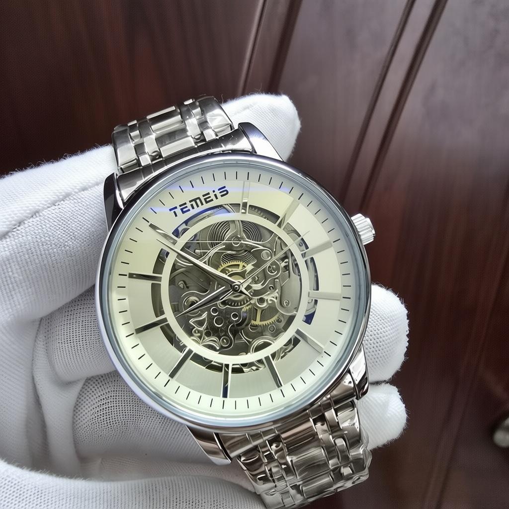 Temeis Double-Sided Hollow Tourbillon Automatic Mechanical Men S Watch