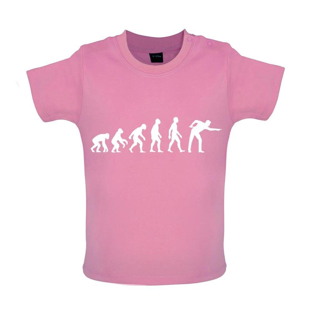 Evolution of Man Snooker - Baby T-Shirt / Babygrow - 147 Crucible Ronnie Table 120