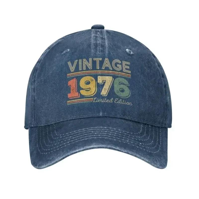 Cappellino da Baseball in Cotone Personalizzato Vintage Edizione Limitata 1976 Compleanno Unisex Regolabile Cappello da Papà Sportivo