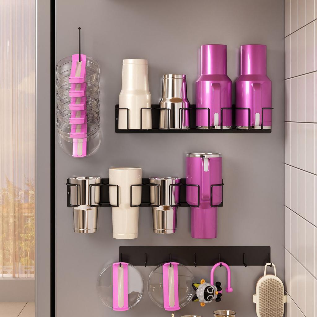 Rust-Proof Storage Rack Sturdy Magnetic Cup Caddy Magnetic Cup Storage Rack Water Bottle Holder With Strong For Water