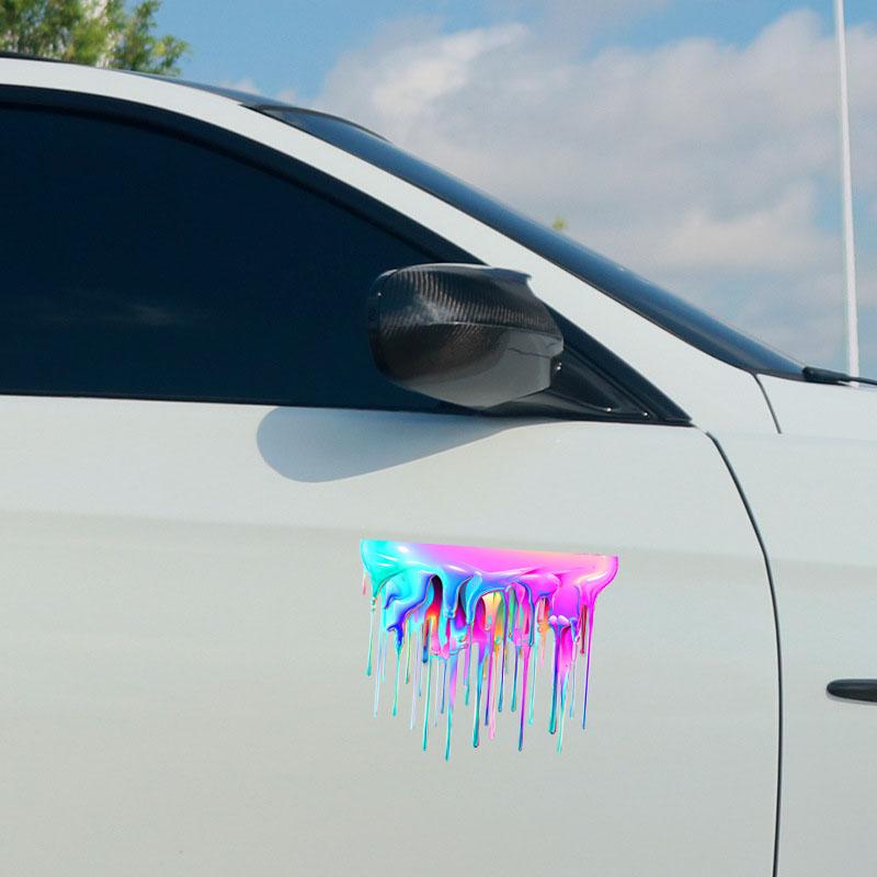 Color Paint Car Stickers Auto Body Scratch Coverage Film Creative Modification Reflective Sticker Motorcycle Car Decoration
