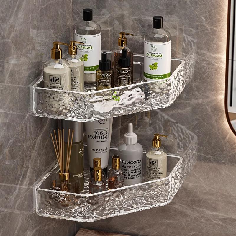 Punch-Free Triangle Wall-Mounted Bathroom Storage Shelf