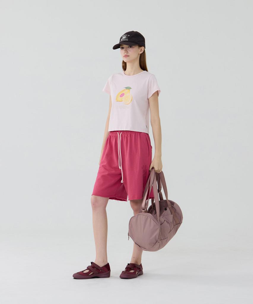 Une Lemon Graphic T-Shirt_Light Pink