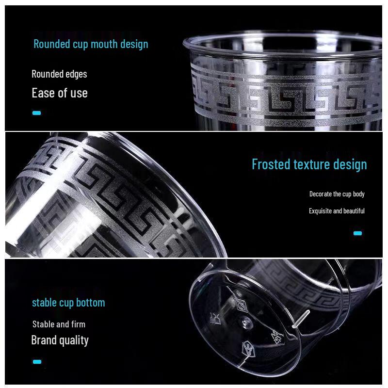 Heavy-Duty 160ml Disposable Transparent Plastic Cups