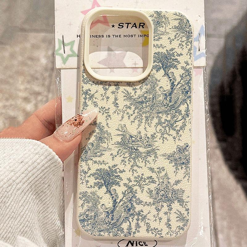 Pink Floral Pattern Anti-Fall Anti-Slip Soft Phone Case For IPhone 17 17Air 11 12 13 14 15 16 Plus 17 Pro Max Cover Case Funda