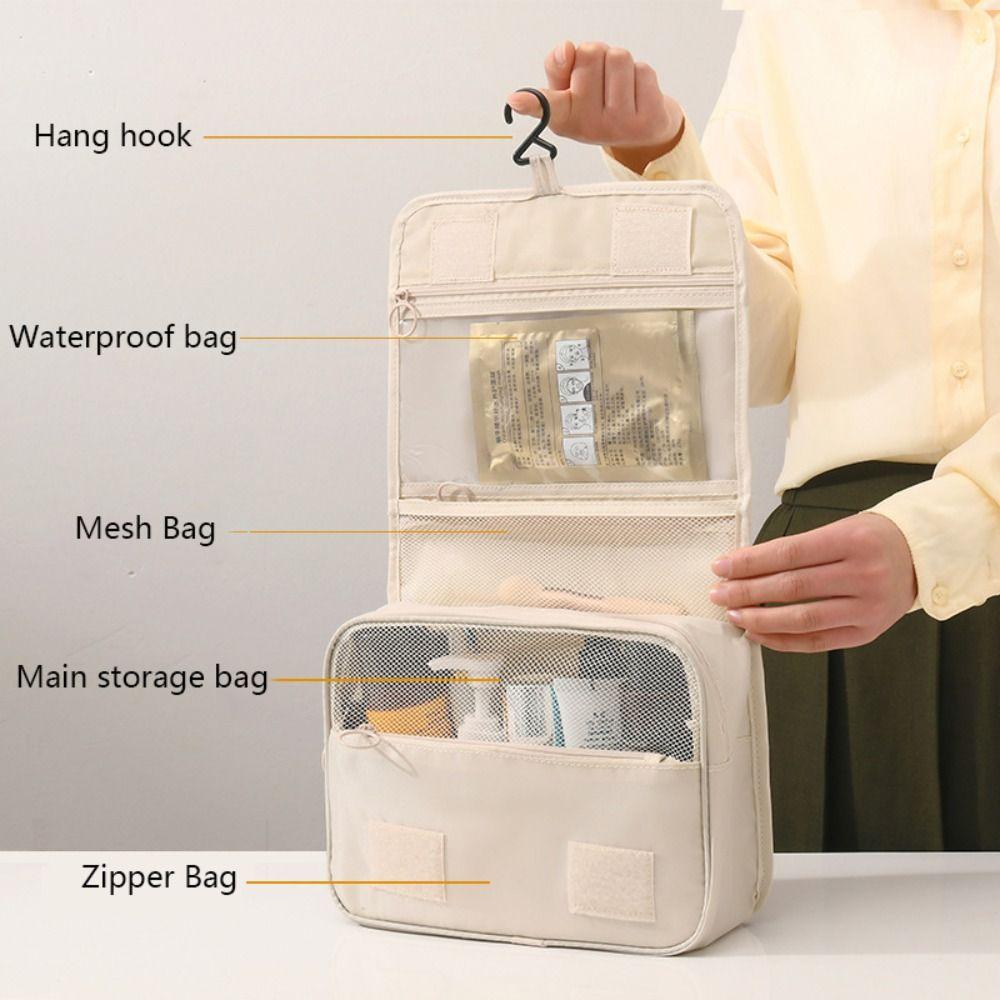 3-in-1 Hanging Organizer Dry Wet Separation Toiletry Bag Multifuncional Storage Bag  Travel